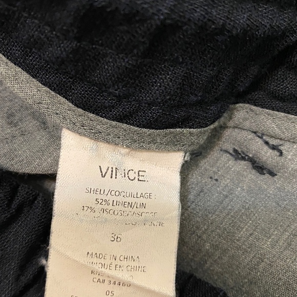 Vince Linen Blend Black Shorts Size 36 - Picture 9 of 10